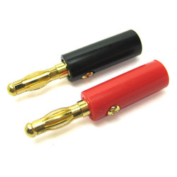 Etronix 4.0mm Gold Connector, Red & Black Banana Plugs ET0600