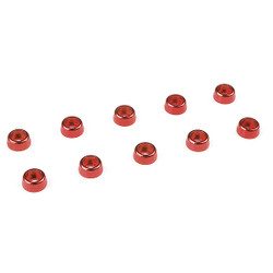 Corally Aluminium Washer for M2 Socket Head Screws Od=6mm Red 10Pcs C-31255