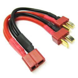 Etronix Deans 2S Battery Harness for 2 Packs In Parallel 14AWG Silicone Wire ET0708