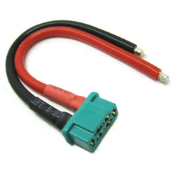 Etronix Male Mpx with 10cm 14AWG Silicone Wire ET0622