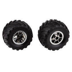 Team Associated MT12 Wheels/Tyres Chrome (Pr) AS41104