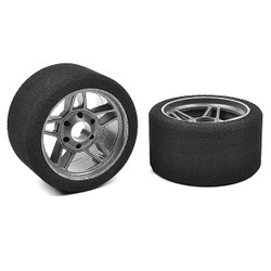 Corally Attack Foam Tyres 1:8 Circuit 30Shore FR Carbon 69mm C-14712-30
