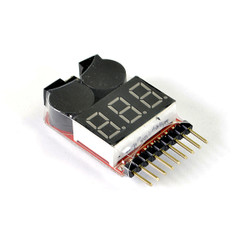 Etronix 1-8S LiPo Battery Voltage Meter w/Alarm ET0239B