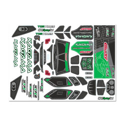 Team Corally Body Decal Sheet Kagama Green - 1Pc C-00180-981-6