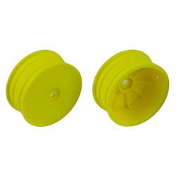Team Associated 12mm Hex 2.2" 4WD Front Yellow Wheels B74 +1.5mm AS92363
