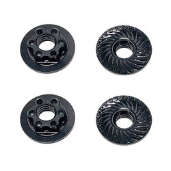 Team Associated Ft Nuts - M4 Low Profile Wheel Nuts Black AS92254