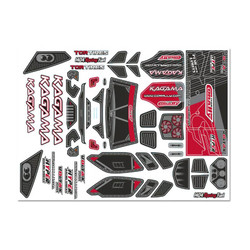 Team Corally Body Decal Sheet Kagama Red 1Pc C-00180-981-4
