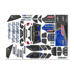 Team Corally Body Decal Sheet Kagama Blue 1Pc C-00180-981-5