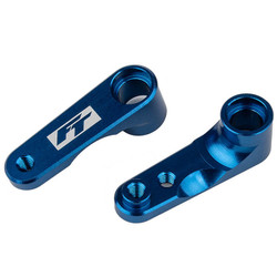 Team Associated RC10B6.4 Ft Steering Bellcranks, Blue Aluminium AS91983