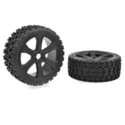 Corally Rebel Xms Asuga XLR Offroad Tyres Lp Glued/Black Rim C-00180-856