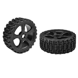 Corally Off-Road 1:8 Buggy Tyres Xprit Glued On Black Rims (1 Pair) C-00180-611