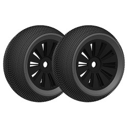 Corally Offroad 1:8 Truggy Tyre Glued On Black Rims C-00180-386