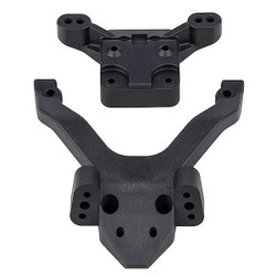 Team Associated RC10B6.4 Ft Top Plate and Ballstud Mount, Carbon AS91972