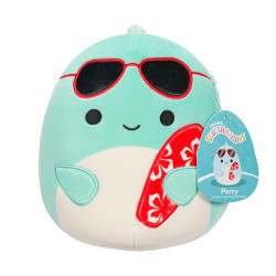 Squishmallows Perry the Teal Dolphin w/Sunglasses & Surfboard 7.5" Plush Toy