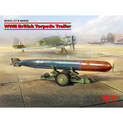 ICM 48405 WWII British Torpedo Trailer 1:48 Plastic Model Kit