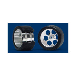 NSR 3/32 Rear RTR 19 x 11 Trued Rubber Tyres 17" Wheels Clio (2) NSR9023