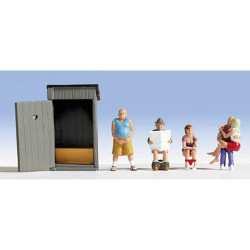 NOCH Toilet Stories (5) Figure Set HO Gauge Scenics 15560