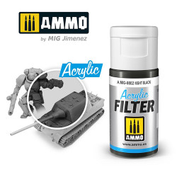 Ammo by MIG Acrylic Filter Night Black High quality Acrylic Filter 15ml A.MIG-802
