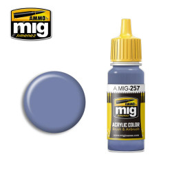 Ammo by MIG Azure Blue Acrylic waterbased colour 17ml A.MIG-257