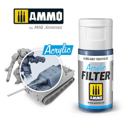 Ammo by MIG Acrylic Filter French Blue High quality Acrylic Filter 15ml A.MIG-807