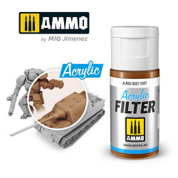 Ammo by MIG Acrylic Filter Rust High quality Acrylic Filter 15ml A.MIG-821