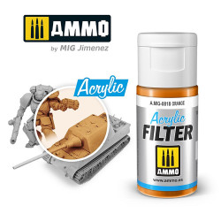 Ammo by MIG Acrylic Filter Orange High quality Acrylic Filter 15ml A.MIG-818