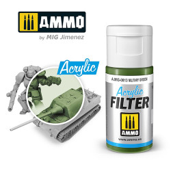 Ammo by MIG Military Green High Quality Acrylic Filter 15ml A.MIG-813