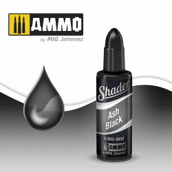 Ammo by MIG Ash Black Shader Acrylic Based Paint For Airbrush 10ml A.MIG-858