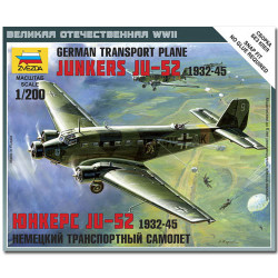 ZVEZDA 6139 Junkers Ju-52 Transport Plane Snap Fit Snap Fit Model Kit 1:200