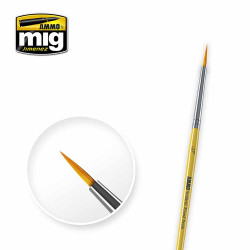 Ammo by MIG 2/0 Synthetic Round Brush Synthetic BRUSHES - ROUND 2/0 A.MIG-8612