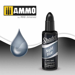 Ammo by MIG Night Blue Shader Acrylic Based Paint For Airbrush 10ml A.MIG-862