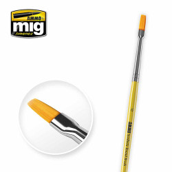 Ammo by MIG 6 Synthetic Flat Brush Synthetic BRUSHES - FLAT 6 A.MIG-8621