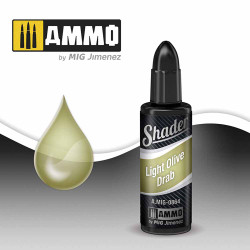 Ammo by MIG Light Olive Drab Shader Acrylic Based Paint For Airbrush 10ml A.MIG-864