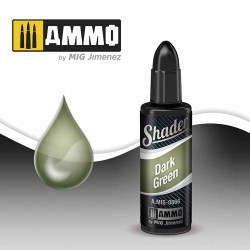 Ammo by MIG Dark Green Shader Acrylic Based Paint For Airbrush 10ml A.MIG-866