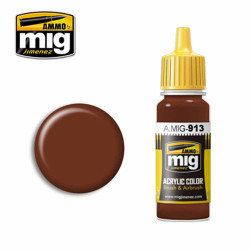 Ammo by MIG Red Brown Base Acrylic waterbased colour 17ml A.MIG-913