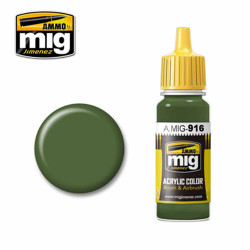 Ammo by MIG Green Base Acrylic waterbased colour 17ml A.MIG-916