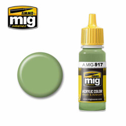 Ammo by MIG Light Green Acrylic waterbased colour 17ml A.MIG-917