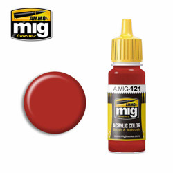 Ammo by MIG Blood Red Acrylic waterbased colour 17ml A.MIG-121