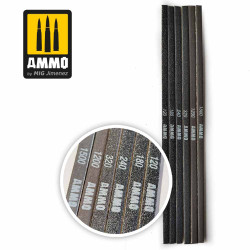 Ammo by MIG Contour Sanding Stick Grits: 120/180/240/320/1200/1500 A.MIG-8568