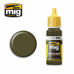 Ammo by MIG Olive Drab Base Acrylic waterbased colour 17ml A.MIG-926
