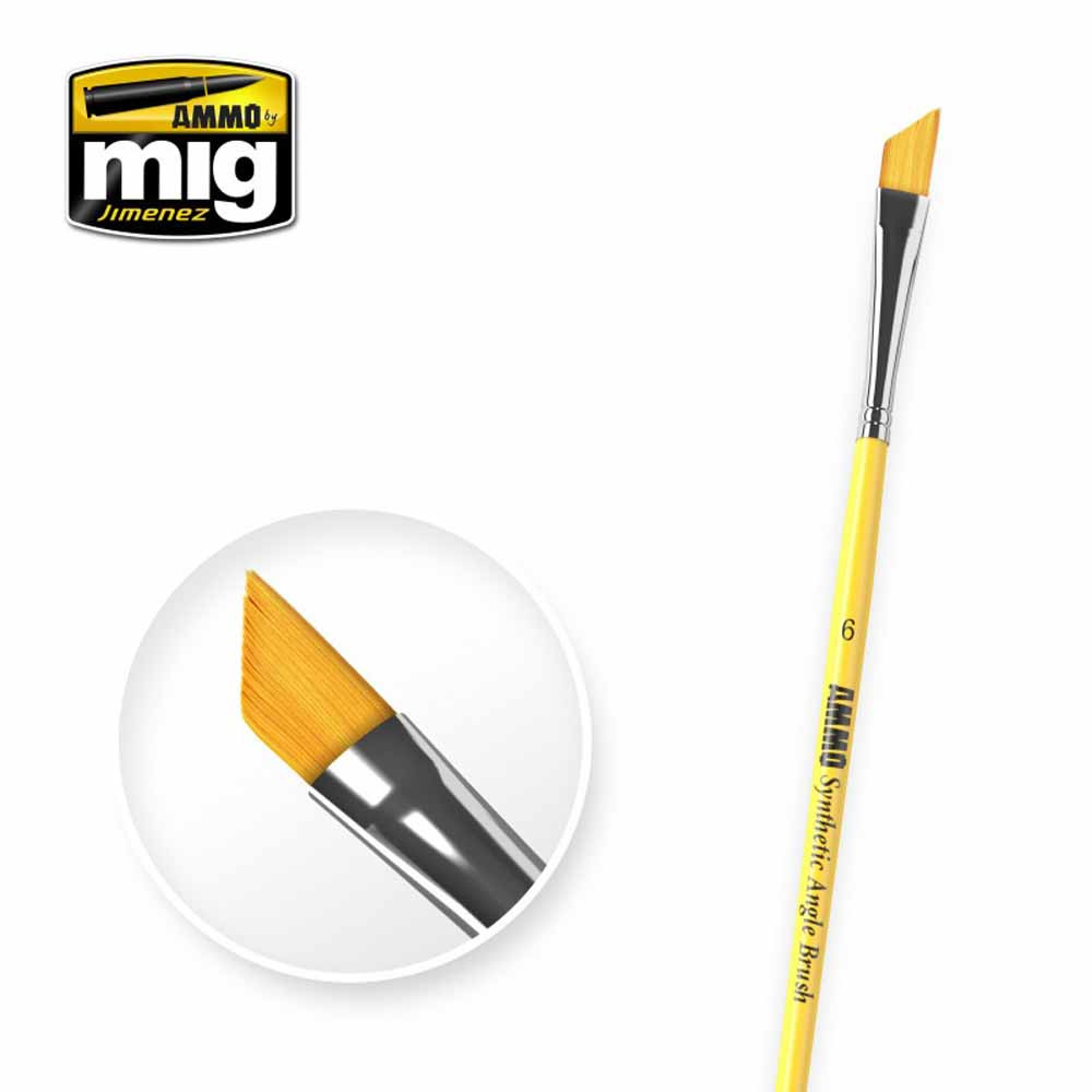 Ammo Mig Jimenez O6 Synthetic Angle Brush - A.MIG8607 Ammo Mig Jimenez O6 Synthetic Angle Brush - A.MIG8607