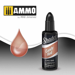 Ammo by MIG Candy Red Shader Acrylic Based Paint For Airbrush 10ml A.MIG-868