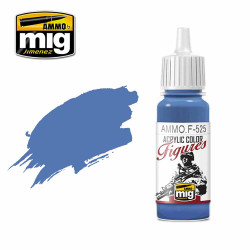 Ammo by MIG Medium Blue Acrylic Paints for Miniatures 17ml A.MIG-F525