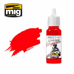 Ammo by MIG Pure Red Acrylic Paints for Miniatures 17ml A.MIG-F527