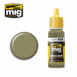 Ammo by MIG Olive Drab Shine Acrylic waterbased colour 17ml A.MIG-929