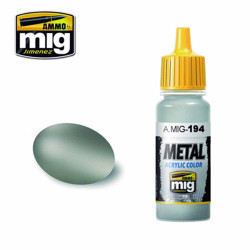 Ammo by MIG Matt Aluminum Acrylic waterbased colour 17ml A.MIG-194