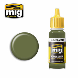 Ammo by MIG FS 34151 Zinc Chromate Green Acrylic waterbased colour 17ml A.MIG-220