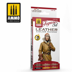 Ammo by MIG Leather Figures Set Acrylic Colors Set 6s 17ml A.MIG-7036