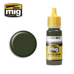 Ammo by MIG RAL 6003 Olivgrun Opt.1 Acrylic waterbased colour 17ml A.MIG-001