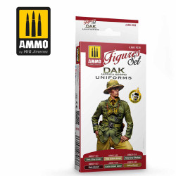 Ammo by MIG Dak Uniforms Afrika Korps Figures Set Acrylic Colors Set 17ml A.MIG-7038